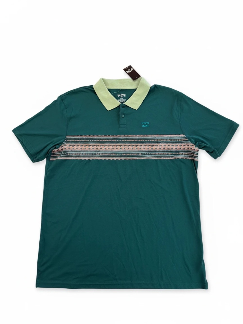 Billabong Men’s StevenTeal Polo, Size Medium - Picture 2 of 10